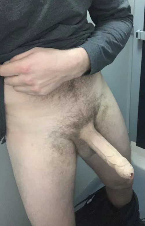 So horny, I had to whack my uncut cock out at work π