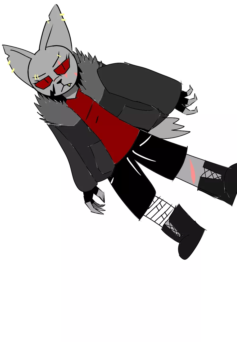 So i drew a fursona i have, but edgy. How does it look?