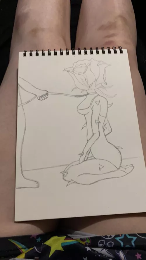 So I saw a rose girl drawing and it spoke to my sub/ little side. I wanted to recreate it with a leash, collar and Dom.. anyone have advise for feet/ hands?