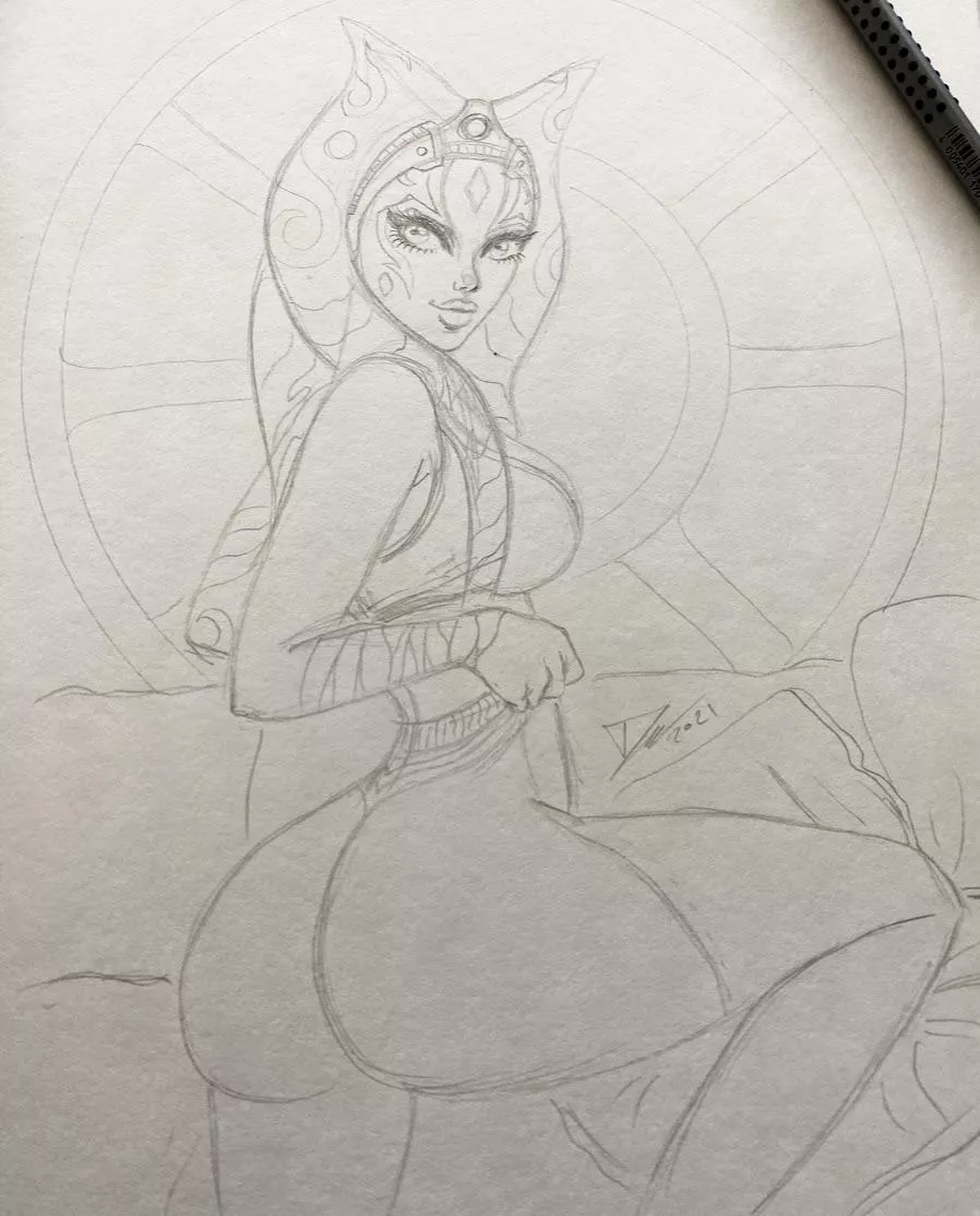 So let‘s start a new pose 😄🍑 My OC Niisha is getting confortable in a spaceship. ( darko_tattoo )