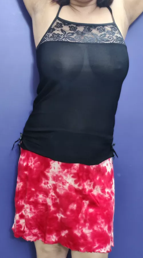 So many of you asked me about my youngest guy. Well he was a very sexy 18 yr old virgin and this is what I wore when I got him over. Was trying to make sure that he had no doubts about me craving his body and cock. [F] [OC]. I was 44 then.