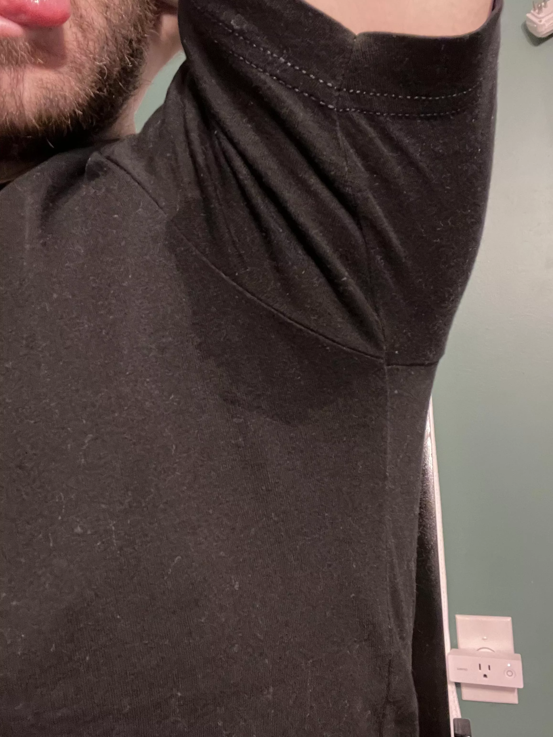 Soaked through a shirt, imagine the smell 😲