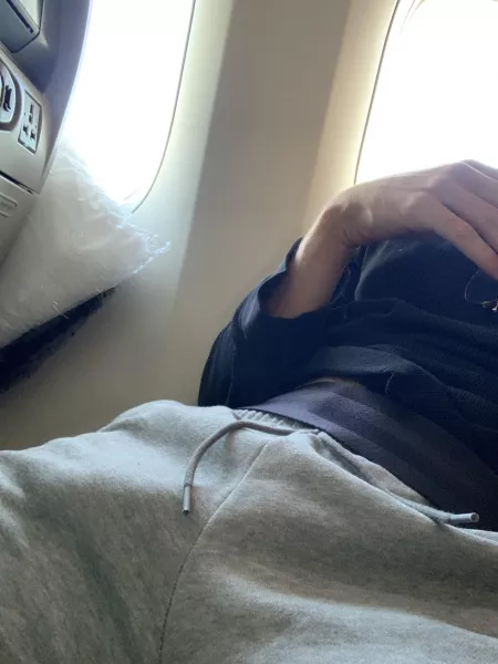 Softie on a plane… hoping the hot flight attendant notices