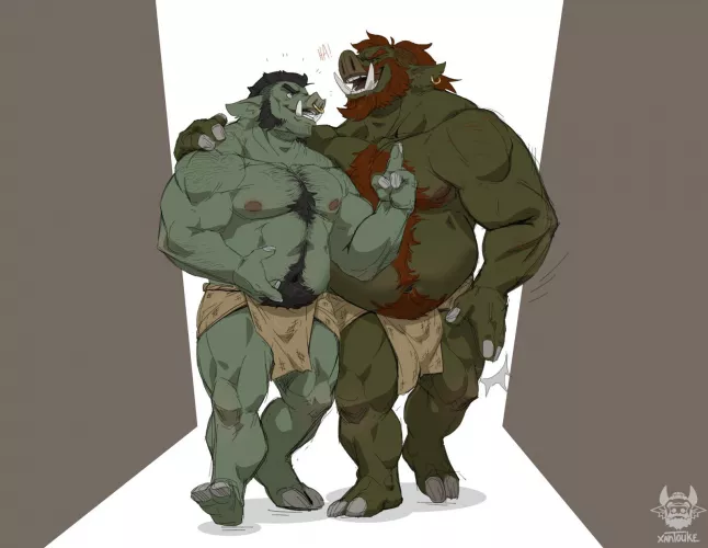 Some boar-orcs having a laugh Some boar-orcs having a laugh