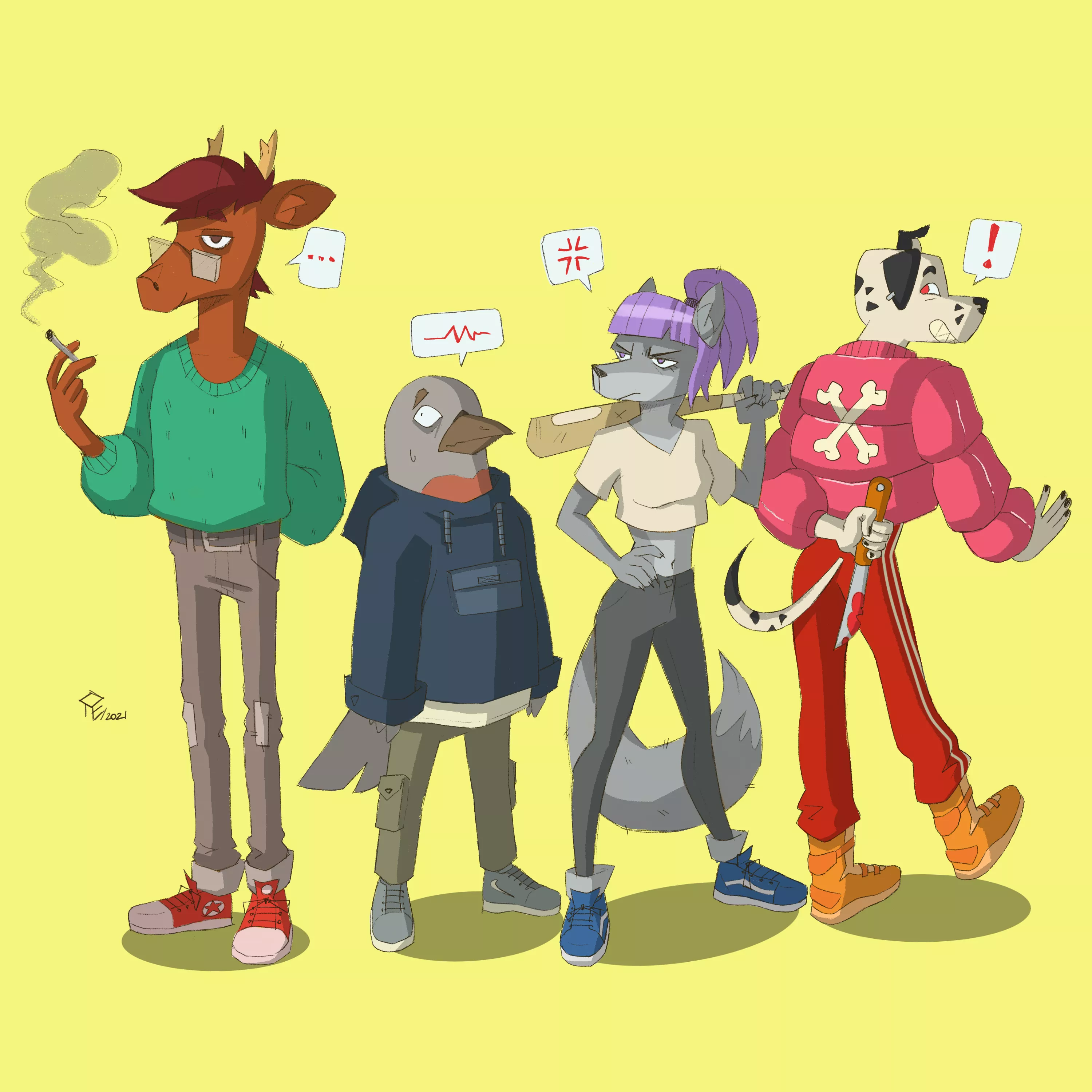 Some characters sketches I did some days ago, I hope you like them! (Art by me)