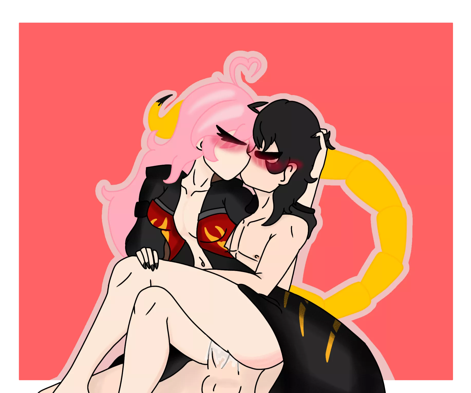 Some fun time featuring Neopolitan X Crimson Flame [OC] (Poisonous Icecream)