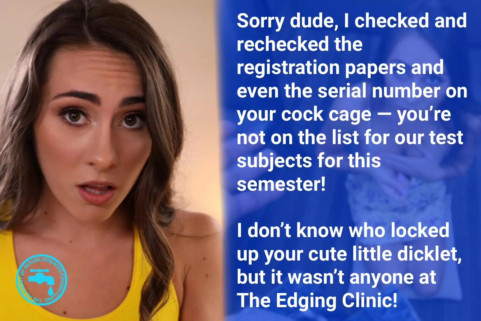 Some kind of mixup [Edging Clinic]