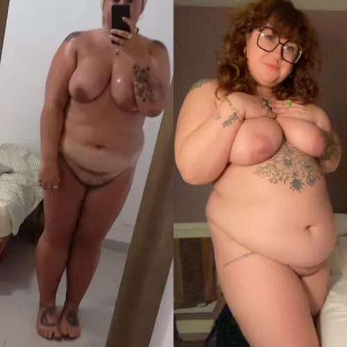 someone requested a progression pic… my fupa is definitely less visible now! 🤭