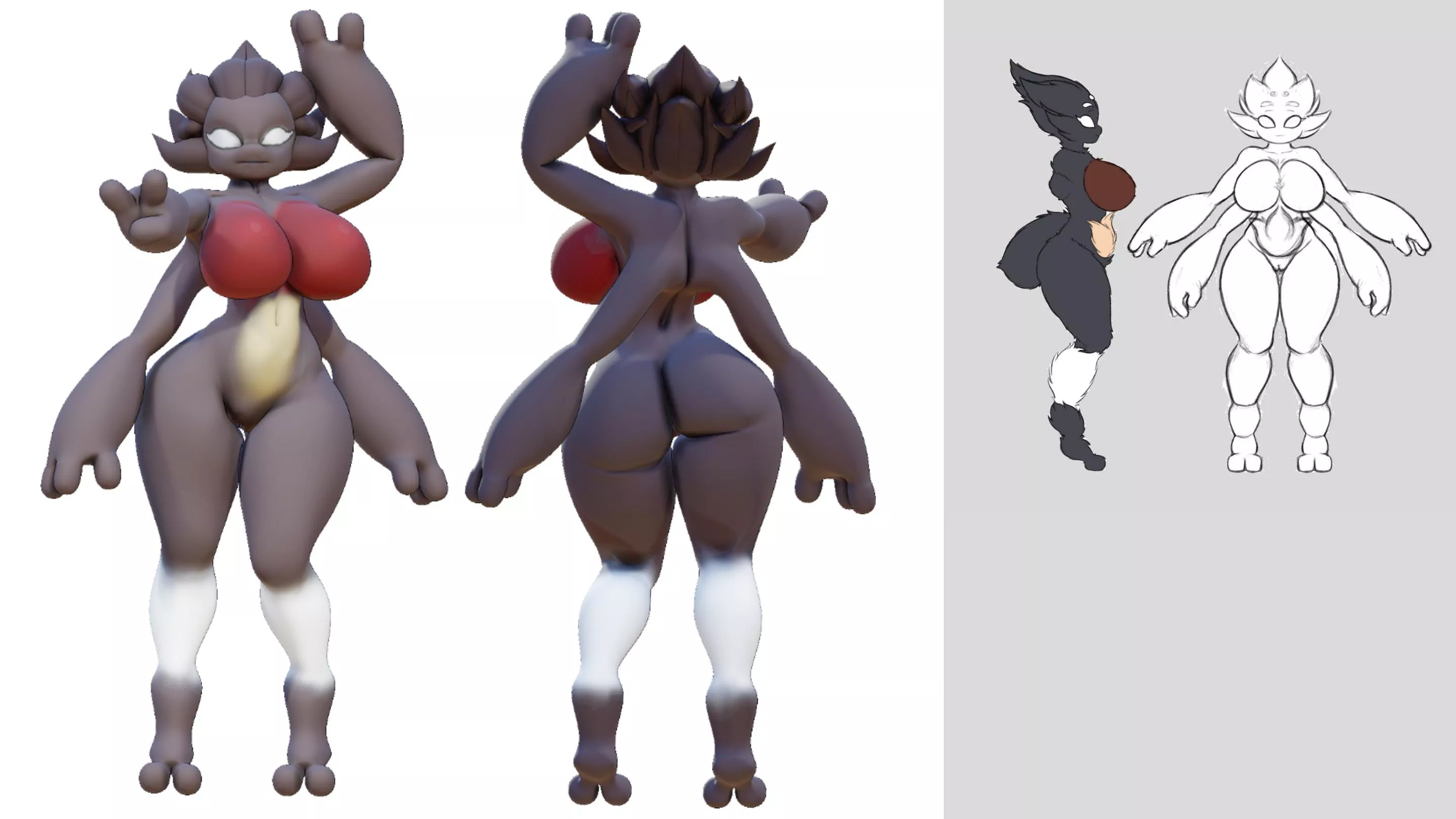 Someone was so kind and wanted to make a 3D model of my spider girl Tiritelle. He's doing good progress rn 😳 Someone was so kind and wanted to make a 3D model of my spider girl Tiritelle. He's doing good progress rn 😳