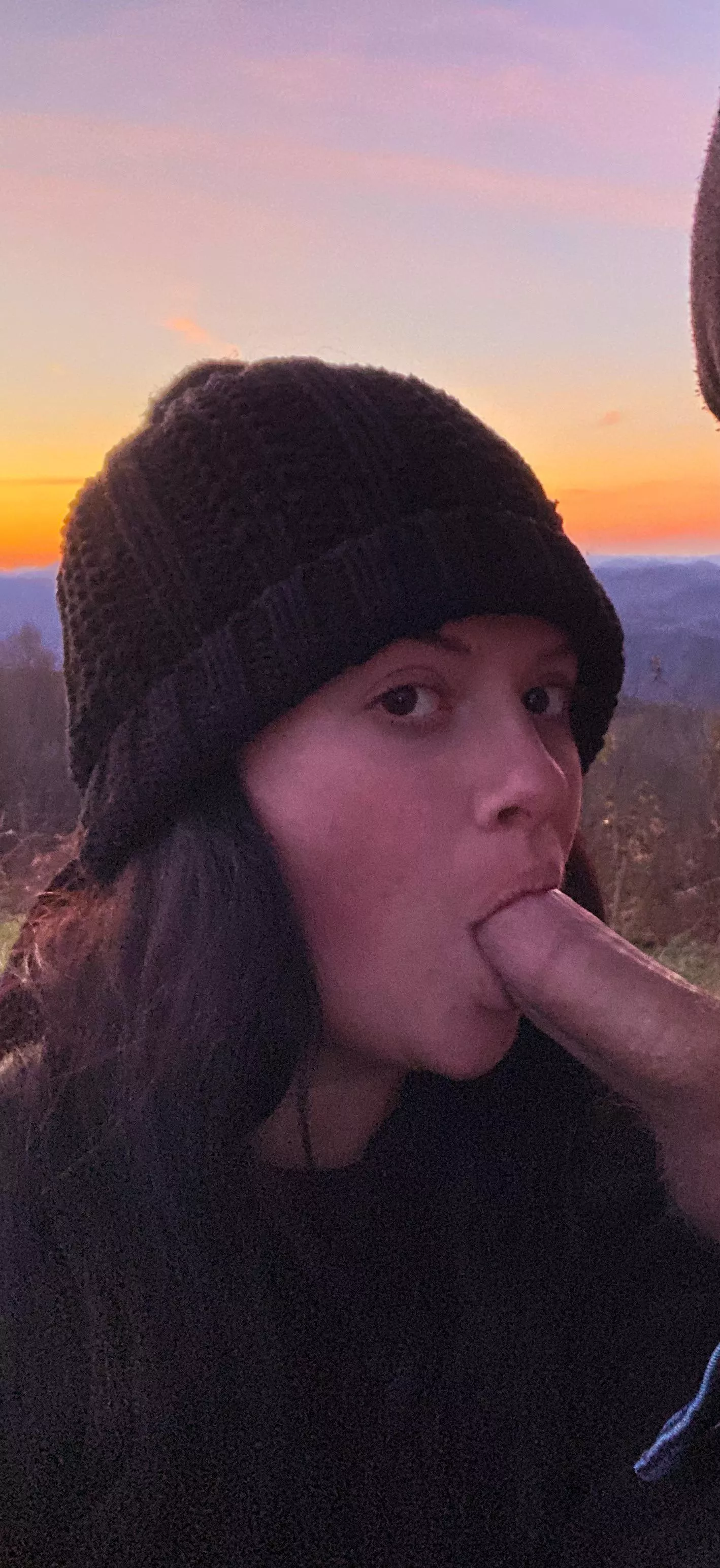 Something about being in the mountains makes me want to suck my husband’s cock!