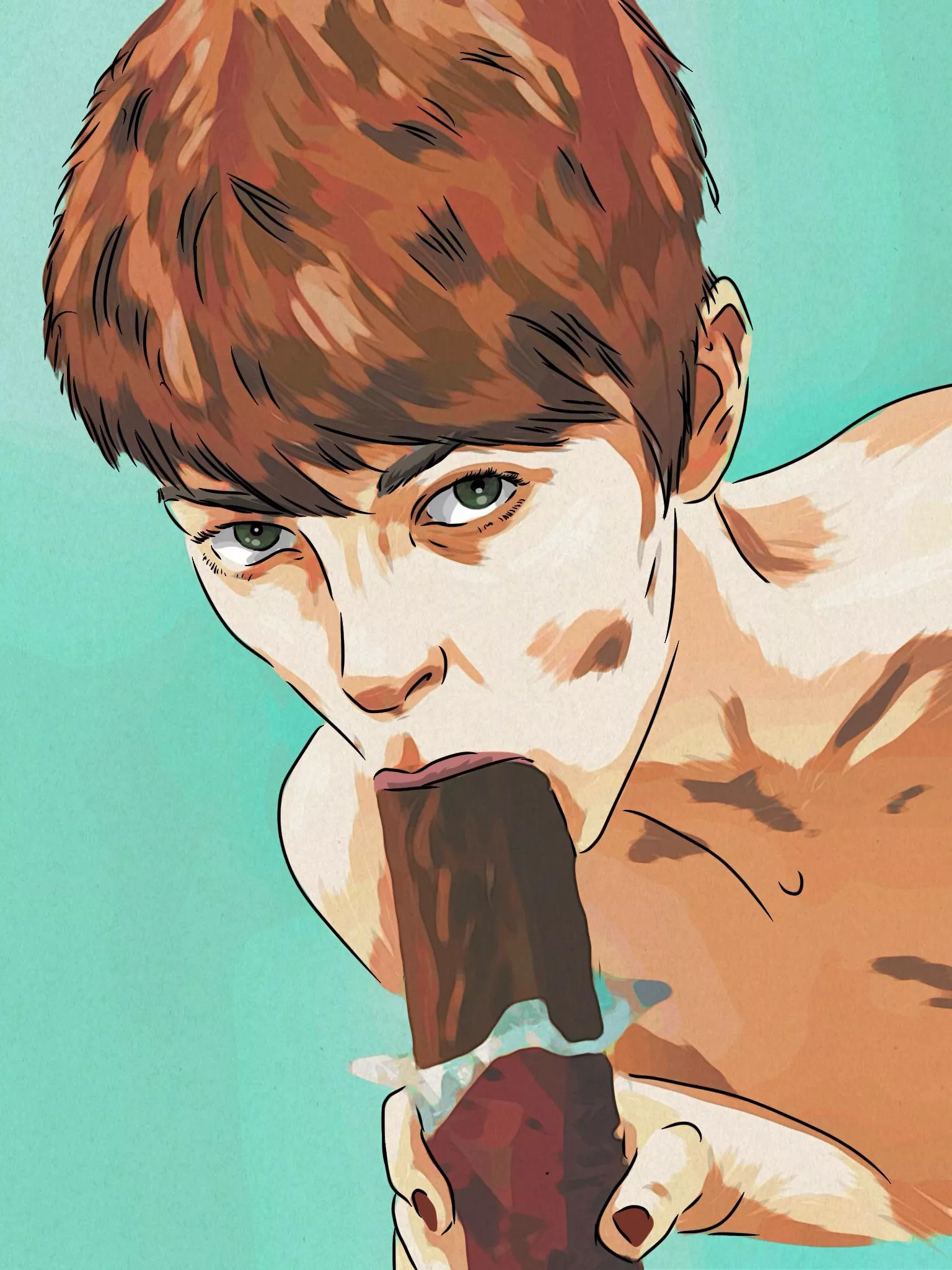 Sometimes a pixie cut suits her just right. Contact me if you’re interested in getting painted in that style