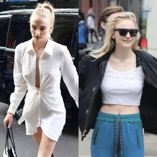 Sophie Turner Poking out. 