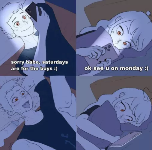 Sorry babe Saturdays are for the boys😏