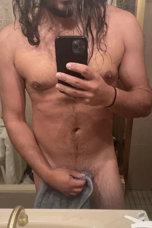 Sorry I can’t hear you, I’m wearing a towel 😜