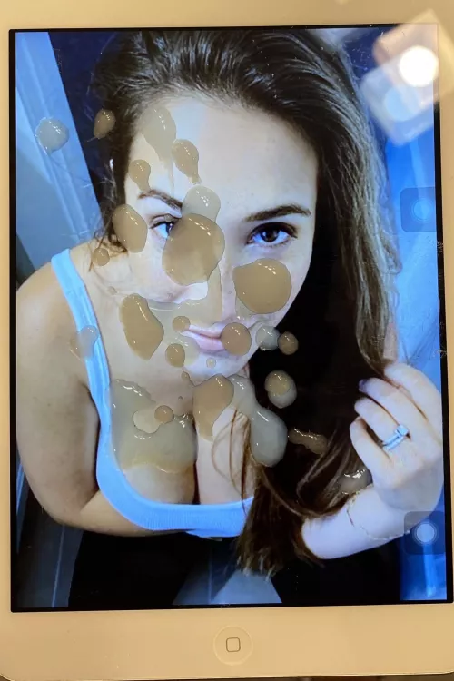 Sperm on her slutty face cause she hasnāt earned a cream pie yet.