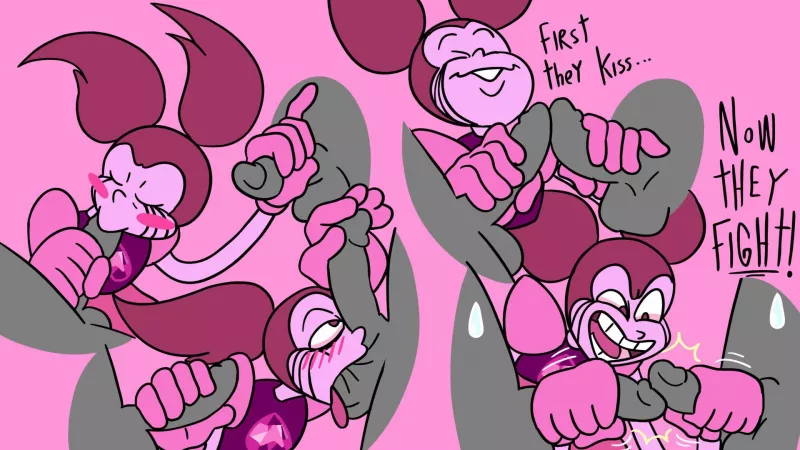 Spinel, having some fun with a couple of dicks (art by JonesBO50034805)