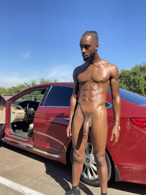 Standing outside letting my dick soak up some sun..