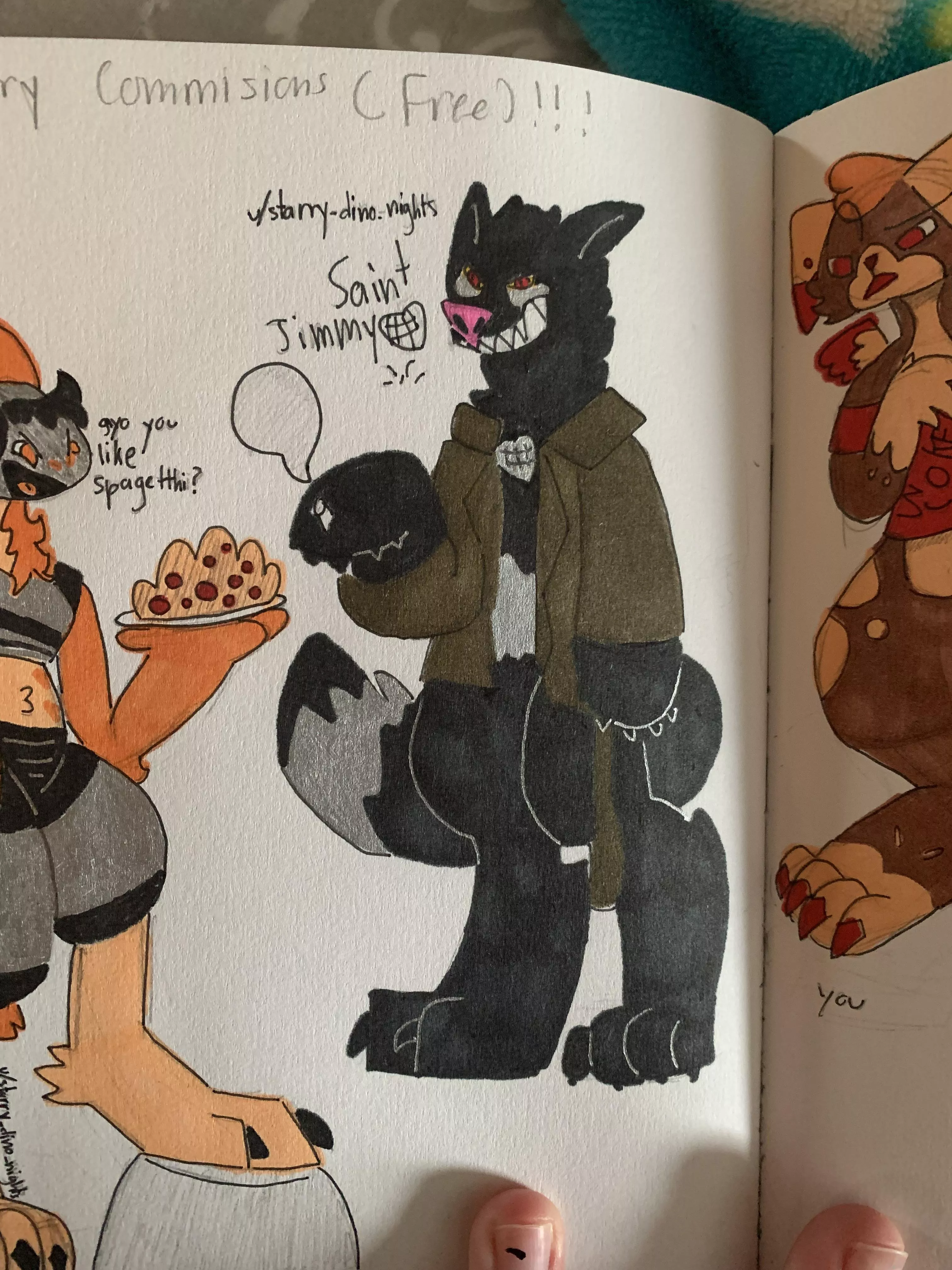 starry_dino_nights drew this awesome version of my fursona and I am completely in love with it! If you like how mine looks they might do one for you too. Just ask and find out. Thanks again r/starry_dino_nights