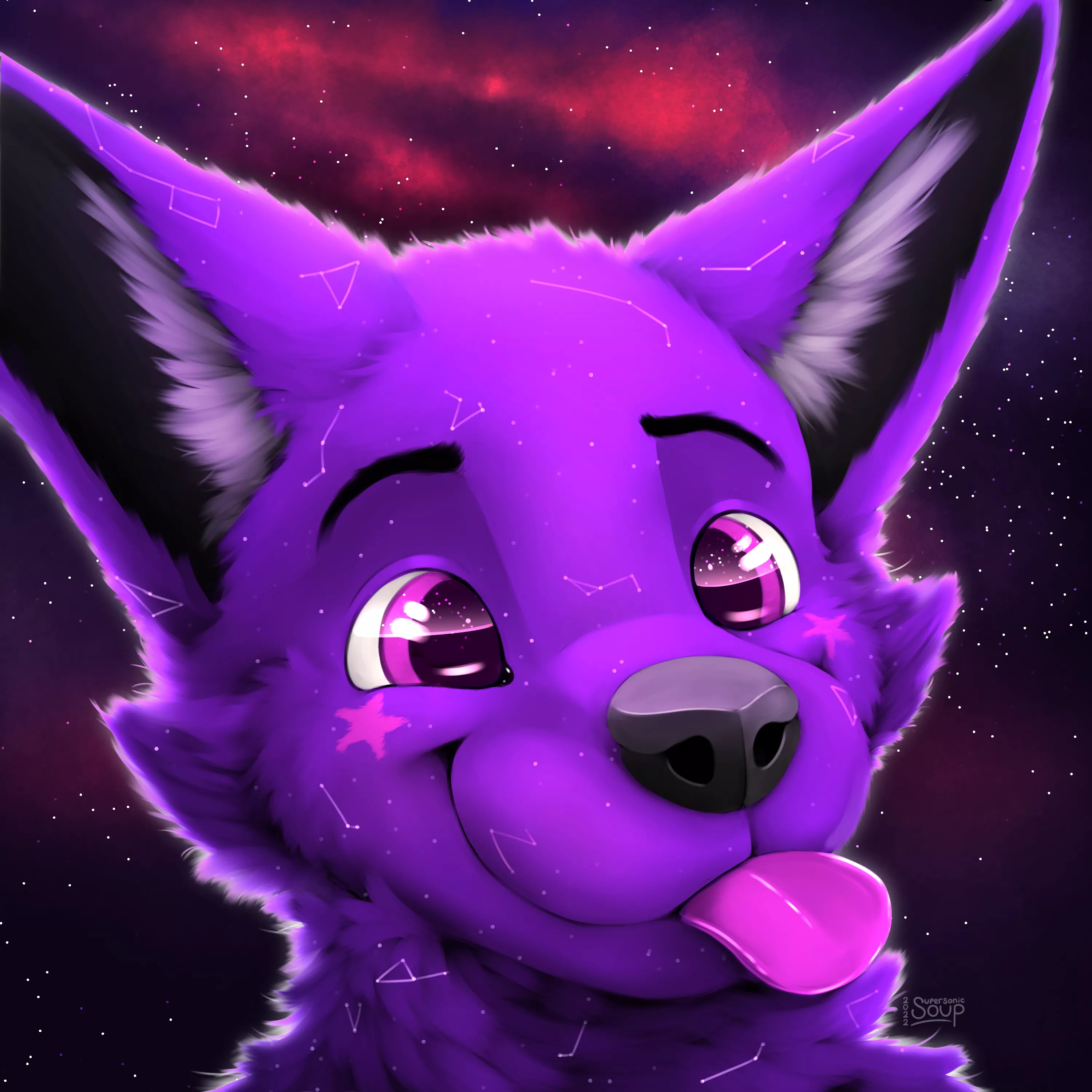 Starry-Eyed Blep! (Art by me, @SupersonicSoup)