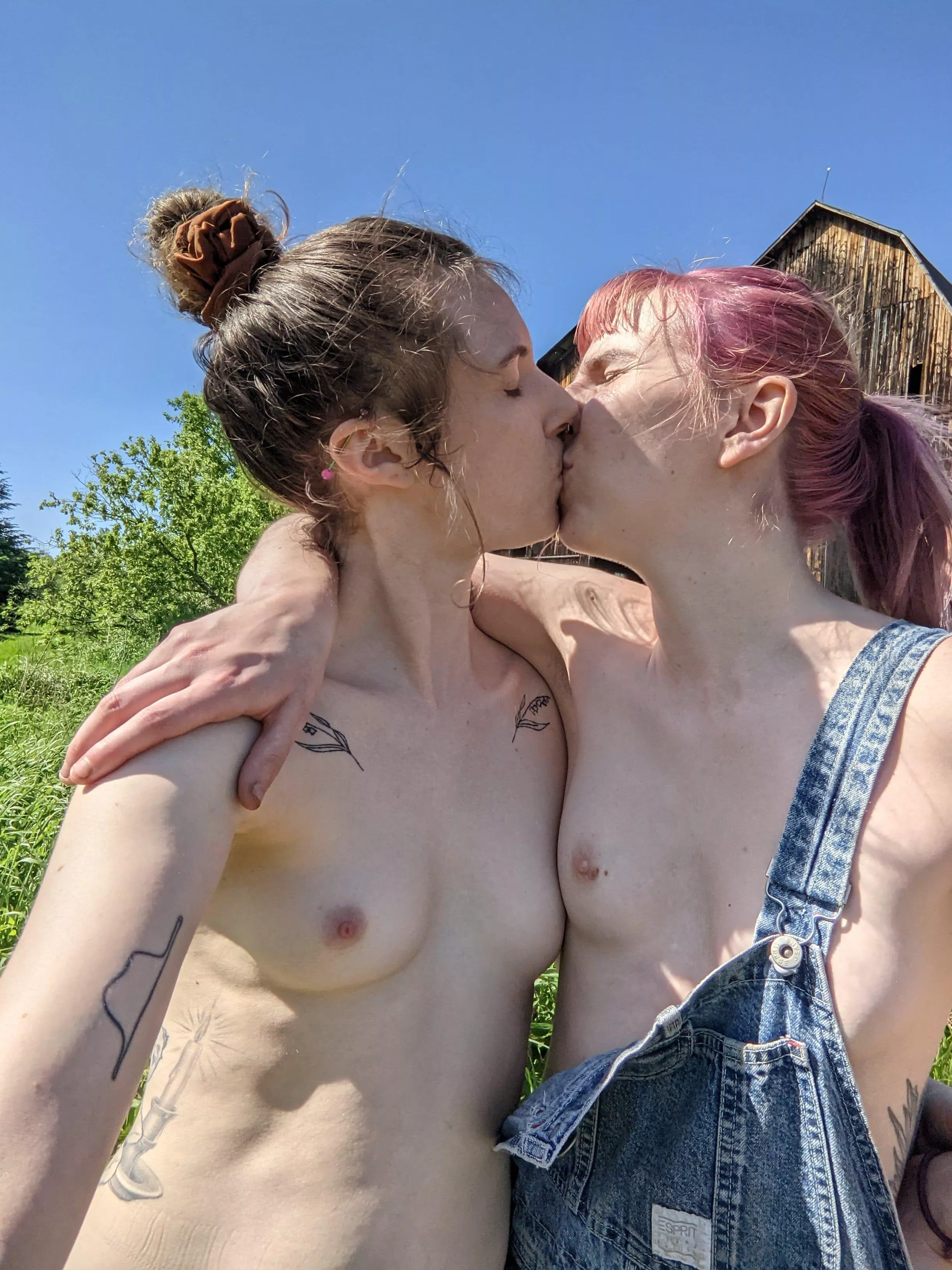 Stealing a kiss in the garden Stealing a kiss in the garden