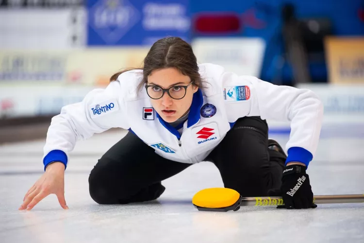 Stefania Constantini, curling player for Italy in Beijing 2022 Stefania Constantini, curling player for Italy in Beijing 2022