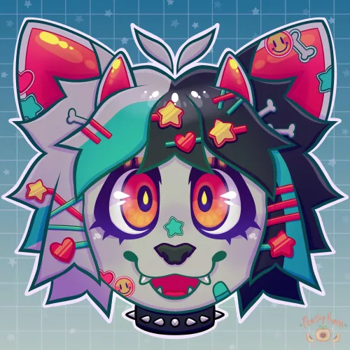 Stickers Galore - 5th ArtFight attack from ArtFight 2021 (Art by me @PeachiiMans on Twitter!)