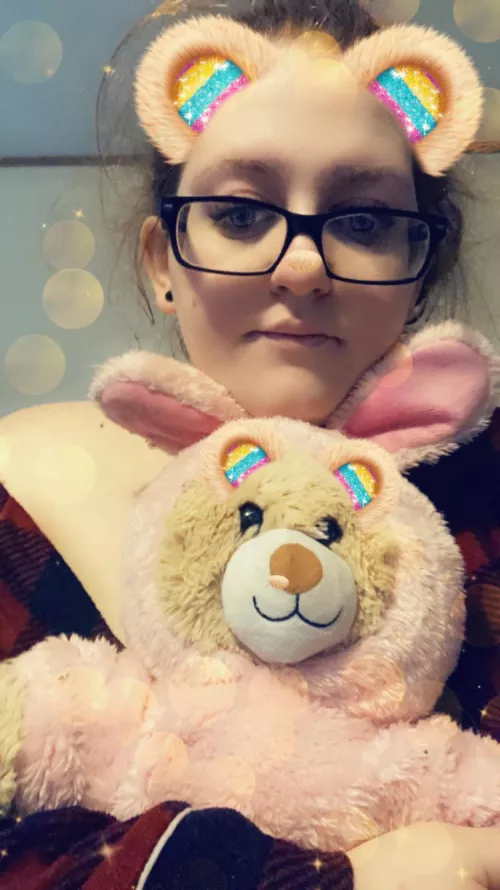 Still sad but snuggles from my stuffie makes it all better! Who knew the filters worked on them too!?!