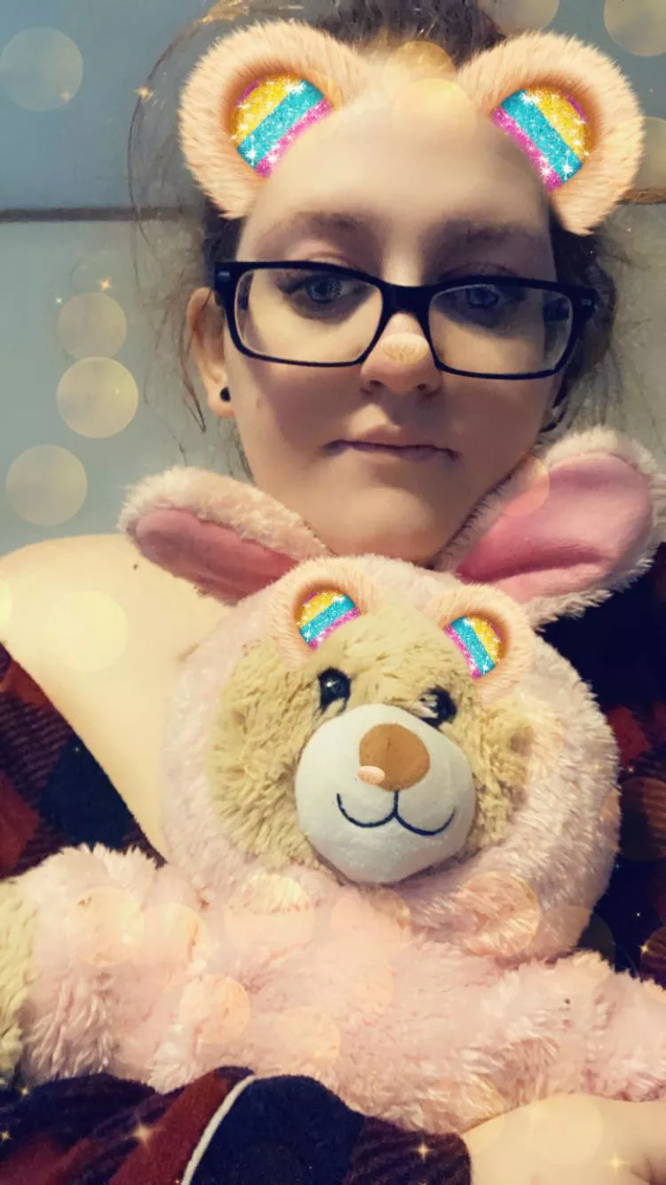 Still sad but snuggles from my stuffie makes it all better! Who knew the filters worked on them too!?!