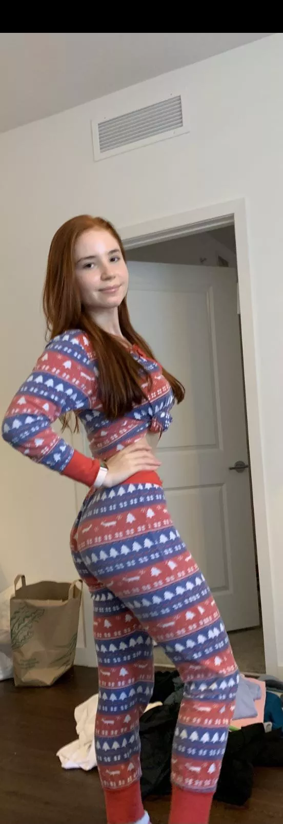 Still wearing Christmas pajamas bc they are cute af Still wearing Christmas pajamas bc they are cute af