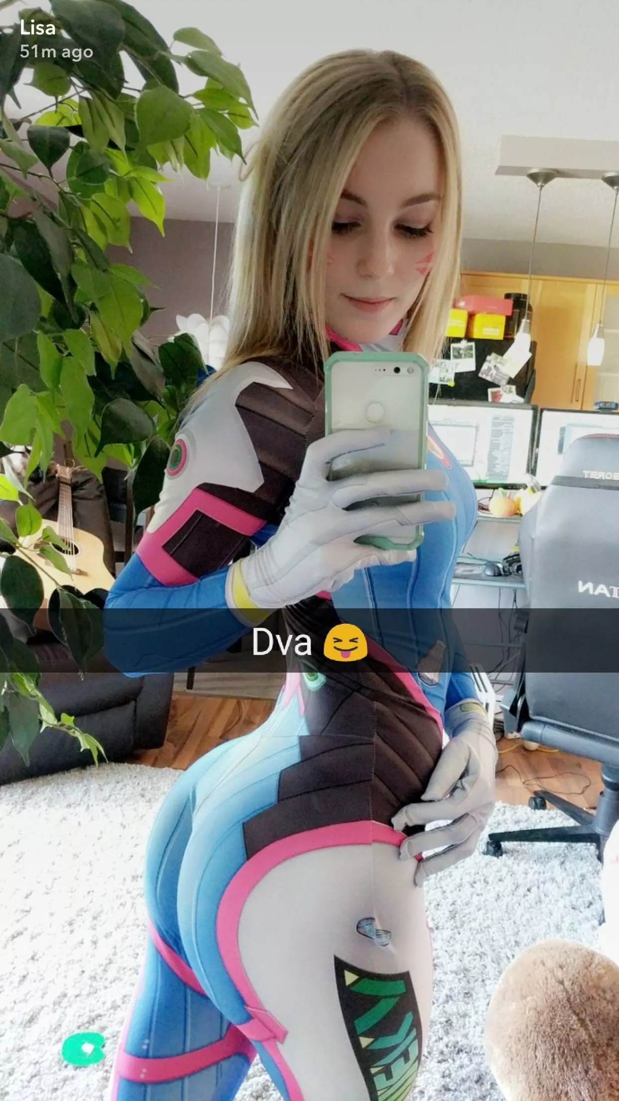 STPeach as D.Va form Overwatch [x-post r/fitthescreen]