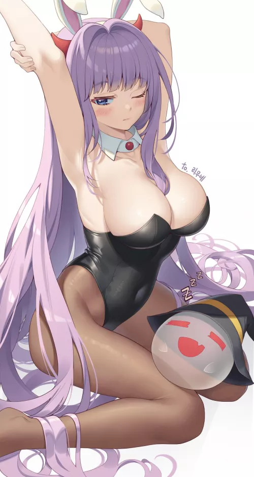 Stretching Bunny Girl [Original]