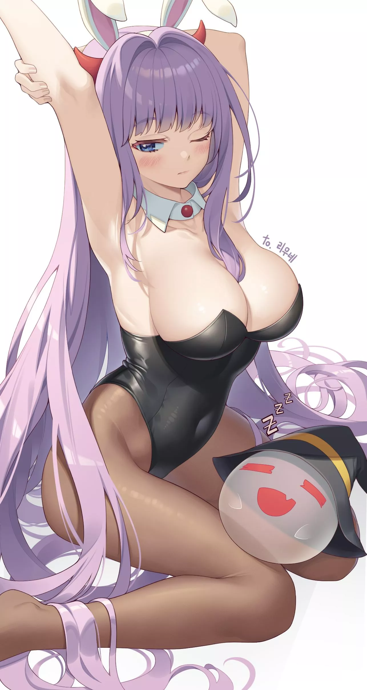 Stretching Bunny Girl [Original]