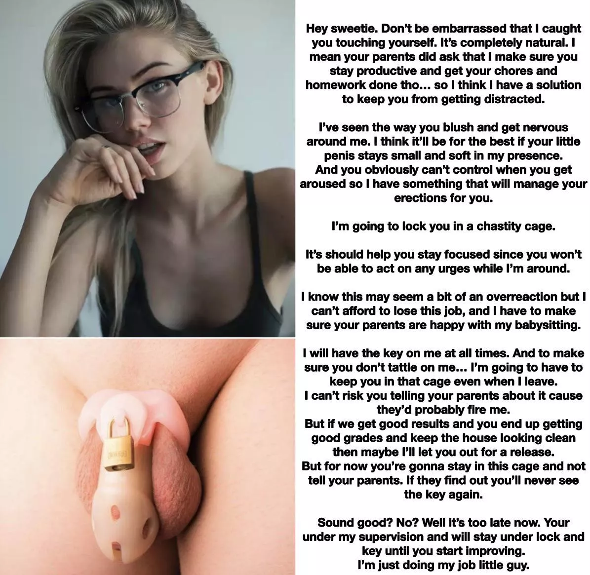 Strict Sitter locks Small Student.