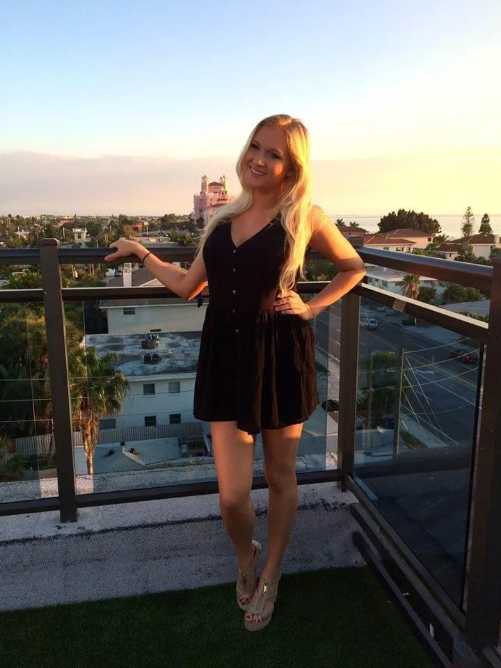 Stunning Blond Hottie In Her Little Black Dress Stunning Blond Hottie In Her Little Black Dress