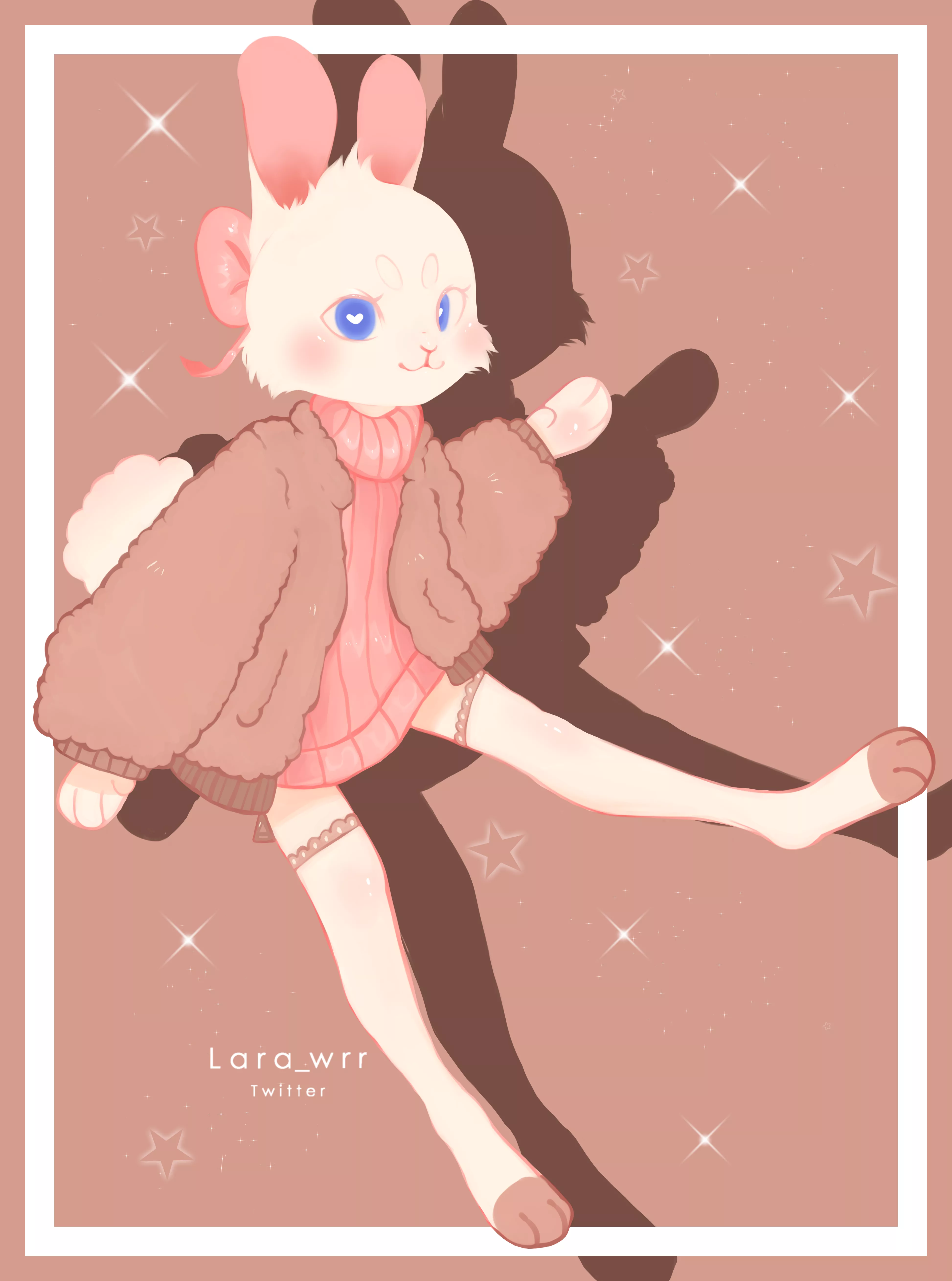 Stylish bnuy 🎀🐰 [Art by me Lara_wrr on Twitter]
