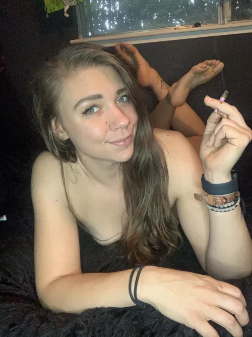 Suck my toes while I smoke this joint