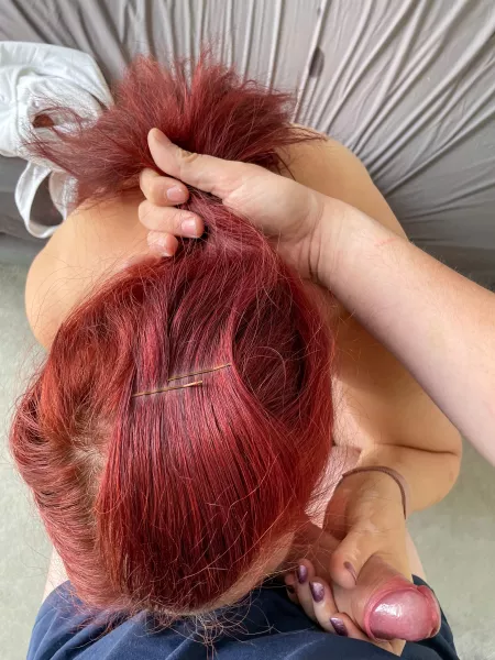 Sucking his balls to make sure he gives me a big load Sucking his balls to make sure he gives me a big load