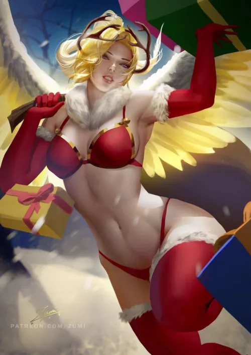 Sultry holiday Mercy (ZumiDraws)