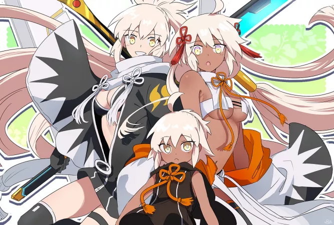 Summer Okita, Okita Alter and Rengoku Summer Okita, Okita Alter and Rengoku