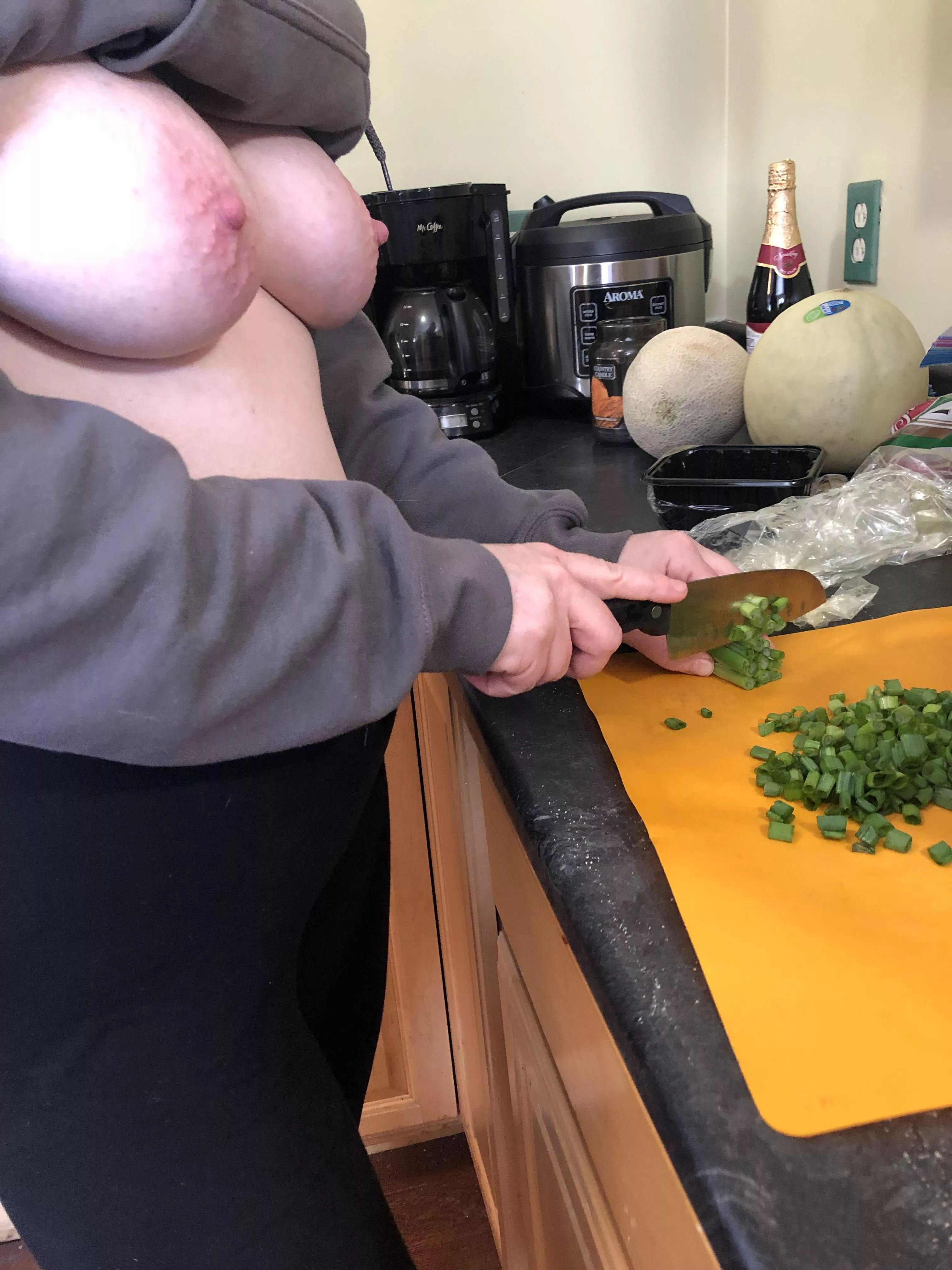 Sunday cooking! How many melons do you see?