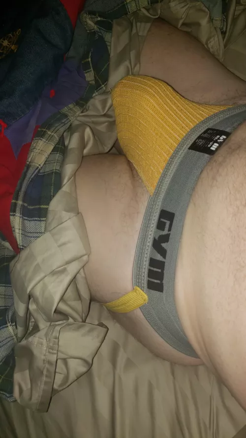 Sunday Morning. Slept in my yellow jock.
