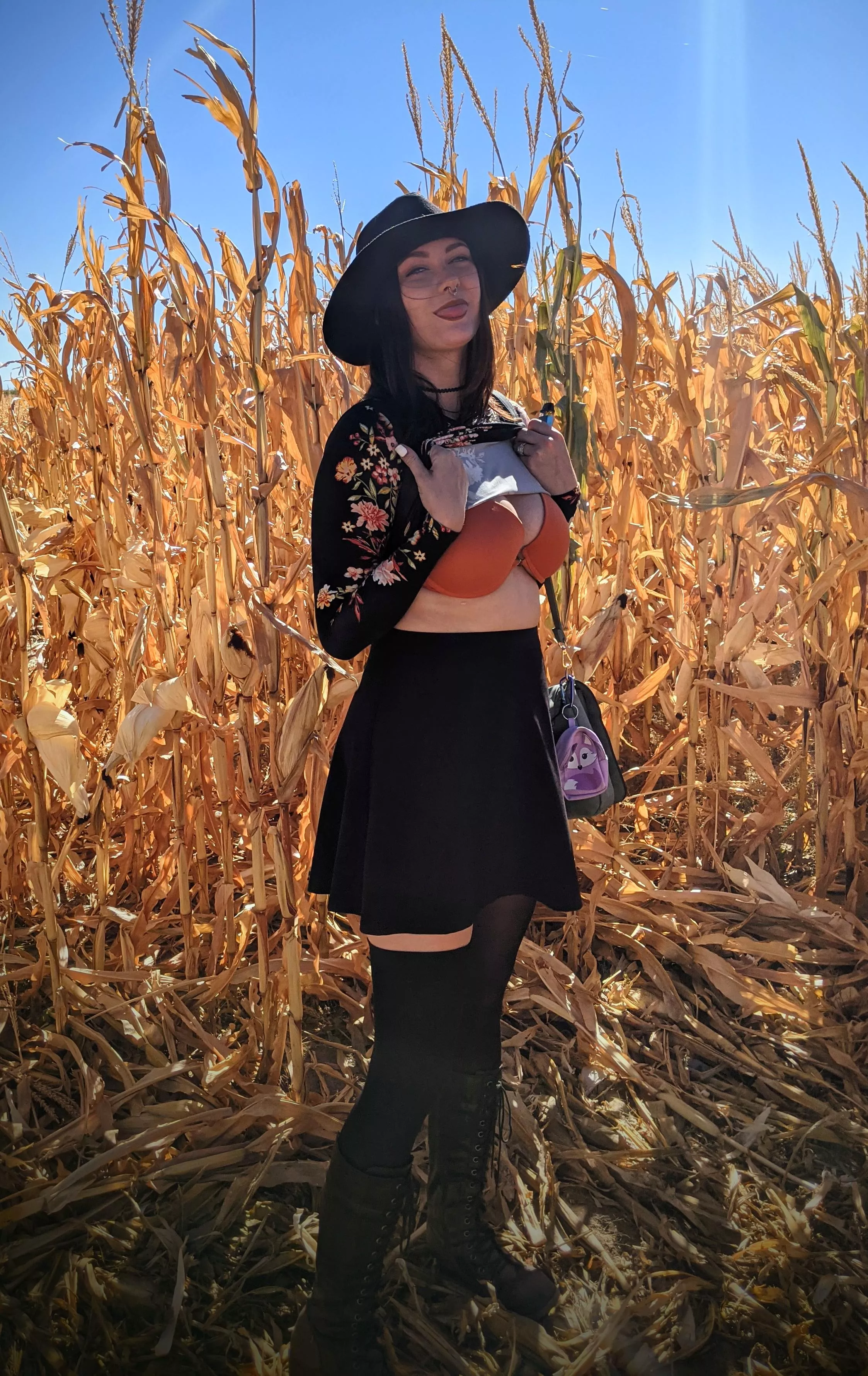 Sun's out, tongue's out, boobs out!