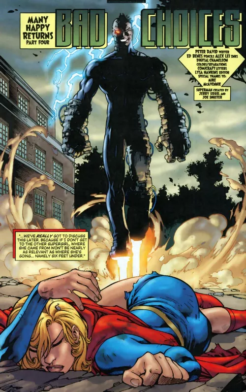 Supergirl knocked out cold