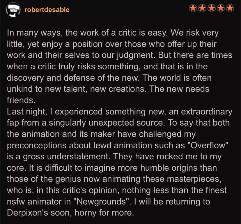 Sure it’s new grounds but it’s on a porn animation so it counts right? Sure it’s new grounds but it’s on a porn animation so it counts right?