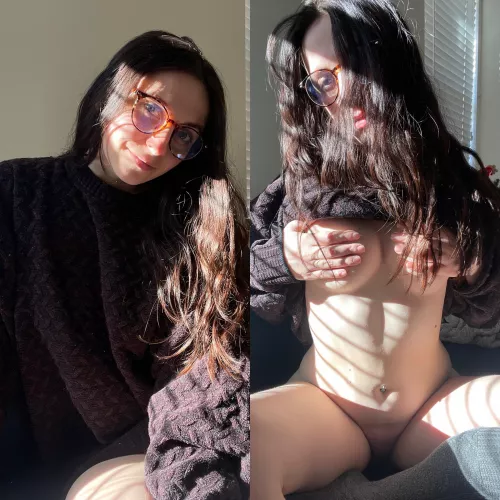 Sweater weather but still wear nothing underneath