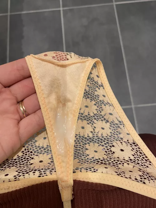Sweaty and creamy panties after todayโs gym session ๐
 I cum in them too ๐ฆ