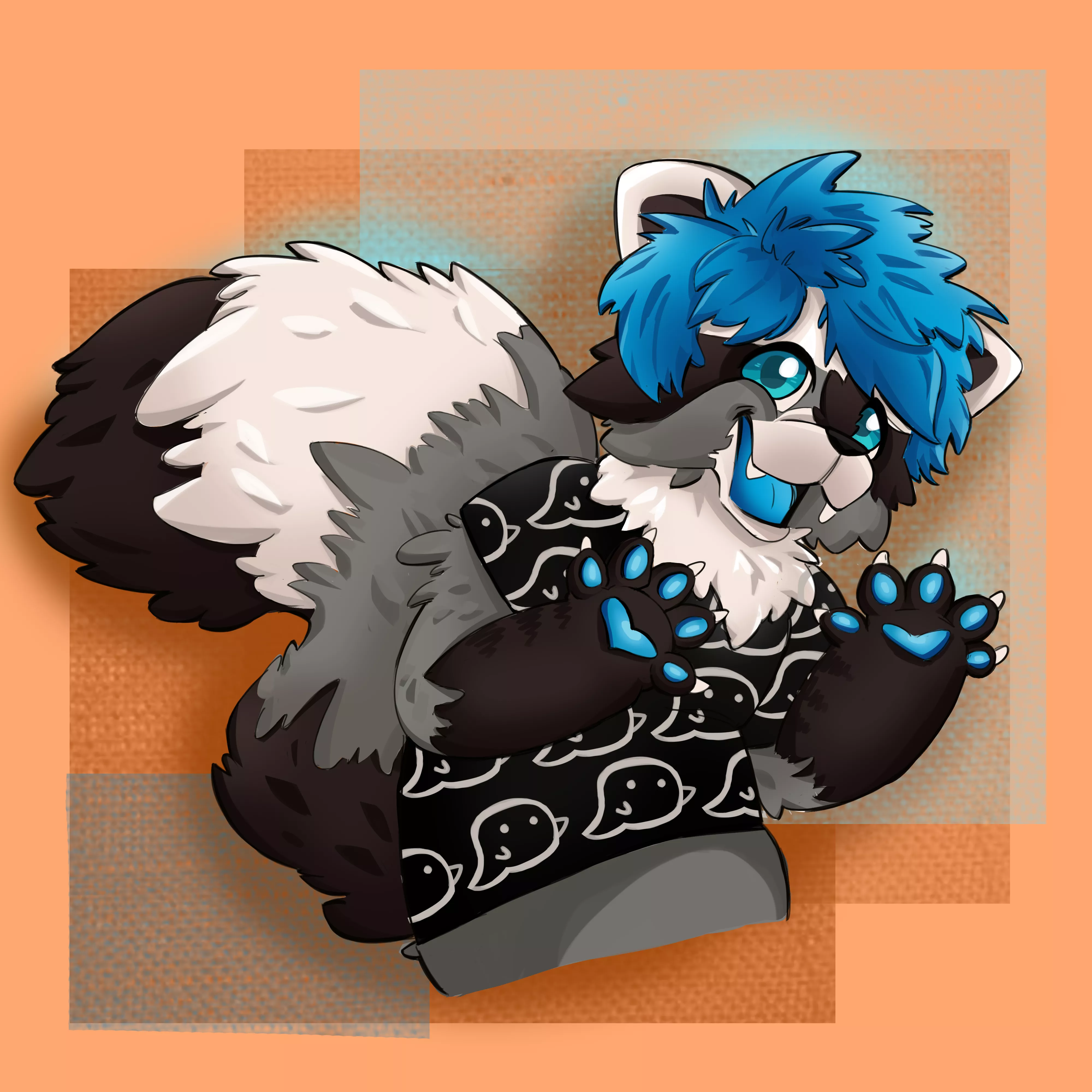 Sweet Raccoon i finished today (not my oc)