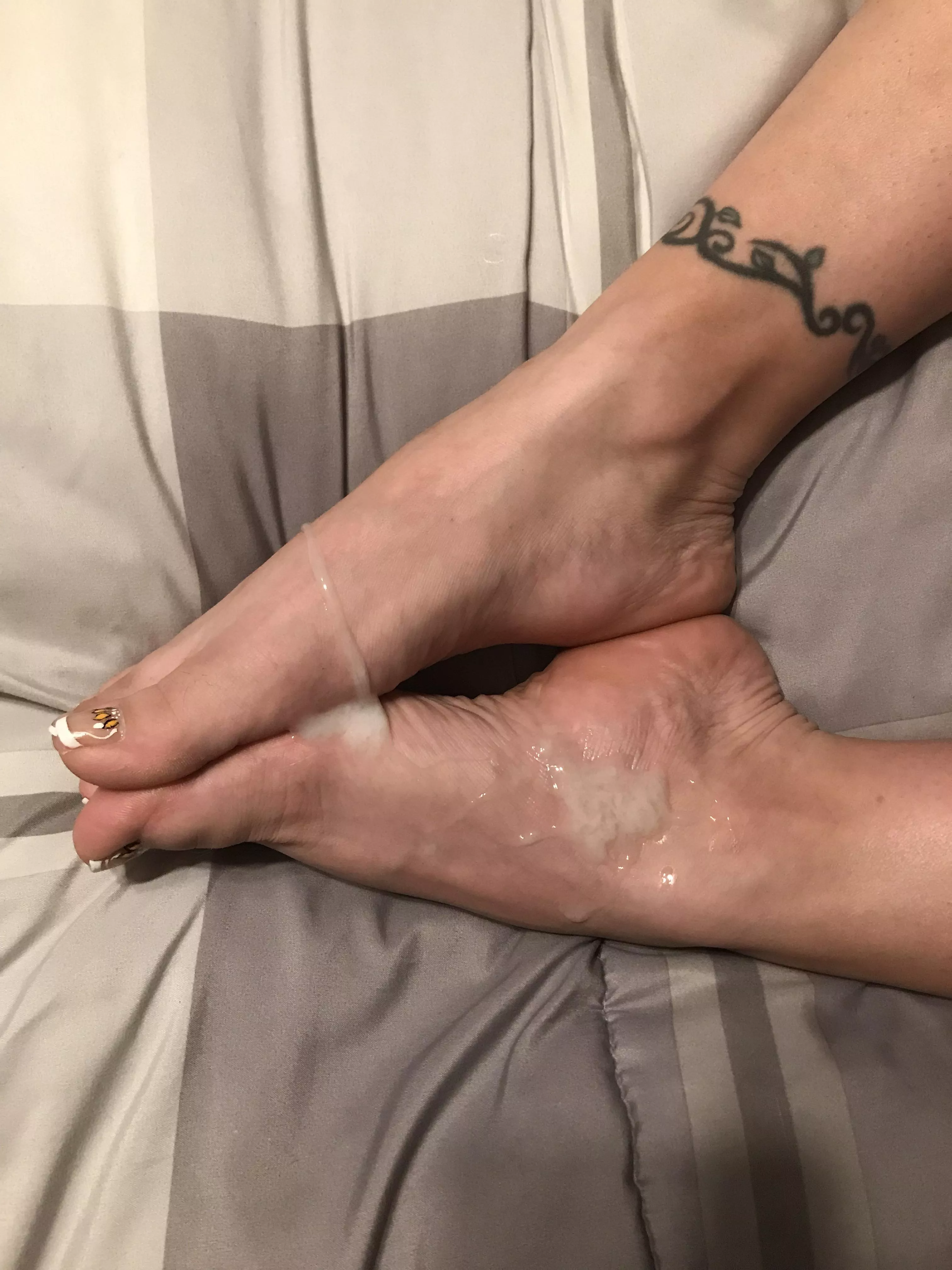 Sweet release all over these beautiful feet!! Sweet release all over these beautiful feet!!