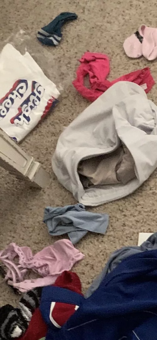 Swim Team Panties Left Where They Fell From Her Body. Such a Cute Slob!!