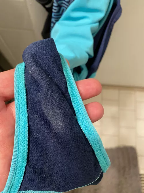 Swim Teamโs Third Bathing Suit With Stains. She is a Leaky One!